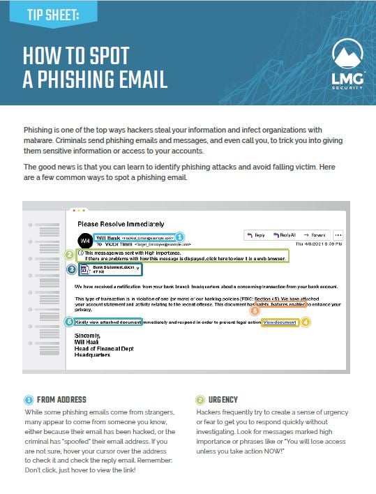 How to spot a phishing email image