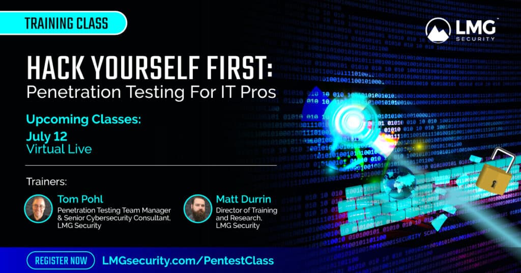 Penetration Testing for IT Pros: One Day Class | LMG Security
