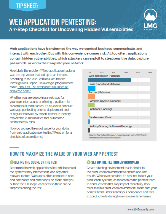 web app pentestinf checklist first page image