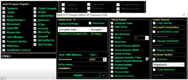A screenshot of a user-friendly and fully featured exploit builder program.